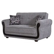 Light gray fabric sofa sleeper w/ storage additional photo 5 of 4