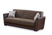Sand brown casual sofa bed w/ storage by Empire Furniture USA additional picture 2