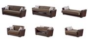 Sand brown casual sofa bed w/ storage by Empire Furniture USA additional picture 3