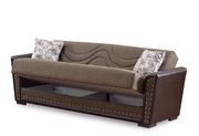 Sand brown casual sofa bed w/ storage by Empire Furniture USA additional picture 4
