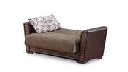 Sand brown casual loveseat / bed w/ storage by Empire Furniture USA additional picture 3