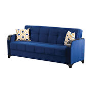 Blue microfiber stylish sleeper sofa w/ storage by Empire Furniture USA additional picture 2