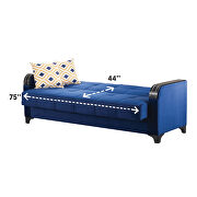 Blue microfiber stylish sleeper sofa w/ storage by Empire Furniture USA additional picture 4