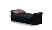 Versatile black fabric loveseat by Empire Furniture USA additional picture 3