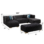 Stylish 3pcs double chaise oversized low profile sectional by Empire Furniture USA additional picture 4