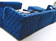 Chic oversized 3-piece low sectional in blue by Empire Furniture USA additional picture 5