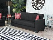 Black fabric sofa bed w/ storage by Empire Furniture USA additional picture 2