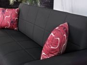 Black fabric sofa bed w/ storage by Empire Furniture USA additional picture 4