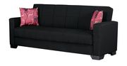 Black fabric sofa bed w/ storage by Empire Furniture USA additional picture 5