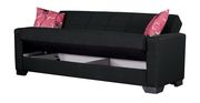 Black fabric sofa bed w/ storage by Empire Furniture USA additional picture 6