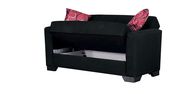 Black fabric sofa bed w/ storage by Empire Furniture USA additional picture 9