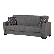 Gray fabric sofa bed w/ storage additional photo 2 of 3