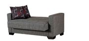 Gray fabric loveseat sofa bed w/ storage additional photo 2 of 2