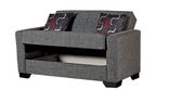 Gray fabric loveseat sofa bed w/ storage additional photo 3 of 2