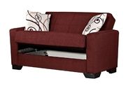 Burgundy fabric loveseat sofa bed w/ storage by Empire Furniture USA additional picture 2