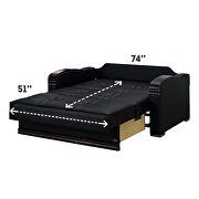 Loveseat sofa bed in black leatherette by Empire Furniture USA additional picture 3