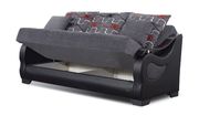 Dark gray / black fabric storage sofa bed by Empire Furniture USA additional picture 4