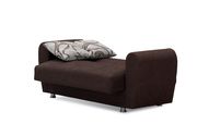Chocolate brown fabric storage loveseat by Empire Furniture USA additional picture 2