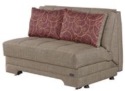 Convertible chocolate brown fabric sleeper loveseat by Empire Furniture USA additional picture 2