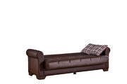 Bycast convertible leather sofa w/ storage in brown by Empire Furniture USA additional picture 4