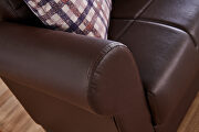 Bycast convertible leather sofa w/ storage in brown by Empire Furniture USA additional picture 5