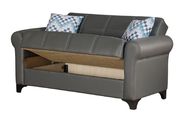 Bycast convertible leather loveseat w/ storage by Empire Furniture USA additional picture 2
