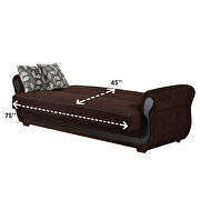 Classic touch sofa bed w/ wooden accents in brown by Empire Furniture USA additional picture 4