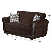 Classic touch sofa bed w/ wooden accents in brown by Empire Furniture USA additional picture 6