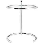 Gray chrome stainless steel end table in silver additional photo 3 of 2
