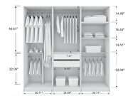 Modern freestanding wardrobe armoire closet in white by Manhattan Comfort additional picture 3