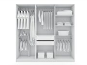 Modern freestanding wardrobe armoire closet in white by Manhattan Comfort additional picture 5
