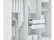 Modern freestanding wardrobe armoire closet in white by Manhattan Comfort additional picture 6