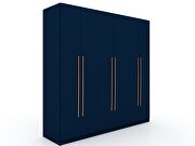 Modern freestanding wardrobe armoire closet in tatiana midnight blue by Manhattan Comfort additional picture 12