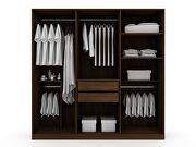 Modern freestanding wardrobe armoire closet in brown by Manhattan Comfort additional picture 5