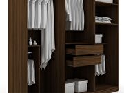 Modern freestanding wardrobe armoire closet in brown by Manhattan Comfort additional picture 6