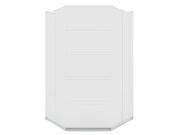 Modern open corner closet with 2 hanging rods in white by Manhattan Comfort additional picture 5