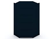 Modern open corner closet with 2 hanging rods in tatiana midnight blue by Manhattan Comfort additional picture 5