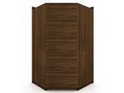 Modern open corner closet with 2 hanging rods in brown by Manhattan Comfort additional picture 5