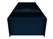 Open 1 sectional modern armoire wardrobe closet with 2 drawers in tatiana midnight blue by Manhattan Comfort additional picture 11