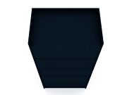 Open 1 sectional modern armoire wardrobe closet with 2 drawers in tatiana midnight blue by Manhattan Comfort additional picture 10