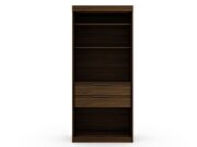 Open 1 sectional modern armoire wardrobe closet with 2 drawers in brown by Manhattan Comfort additional picture 2