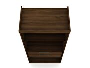 Open 1 sectional modern armoire wardrobe closet with 2 drawers in brown by Manhattan Comfort additional picture 8