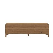 79.92 modern TV stand with media shelves and solid wood legs in off white by Manhattan Comfort additional picture 4