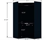 2.0 modern corner wardrobe closet with 2 hanging rods in tatiana midnight blue by Manhattan Comfort additional picture 3