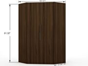 2.0 modern corner wardrobe closet with 2 hanging rods in brown by Manhattan Comfort additional picture 6