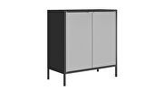 Double wide 29.92 high cabinet in black and gray by Manhattan Comfort additional picture 2