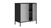 Double wide 29.92 high cabinet in black and gray by Manhattan Comfort additional picture 4