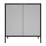 Double wide 29.92 high cabinet in black and gray by Manhattan Comfort additional picture 5