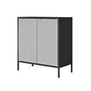 Double wide 29.92 high cabinet in black and gray by Manhattan Comfort additional picture 6