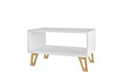 1- open cubby mid-century coffee table in white by Manhattan Comfort additional picture 2
